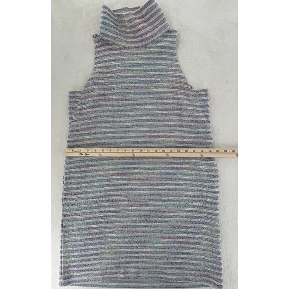 Anthropologie Akemi + Kin Dress Mock Turtleneck Sleeveless Woven Stripe Small - Picture 11 of 12